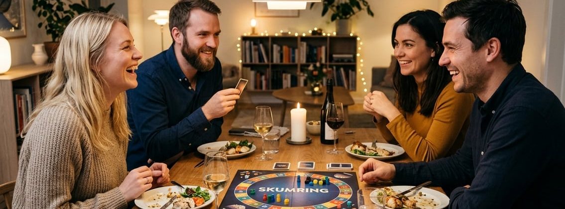 Gør middagen til en hyggelig spilsaften for to vennepar